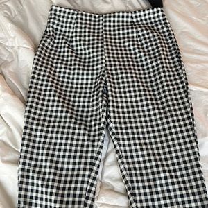 Princess Polly Black and White plaid Pants